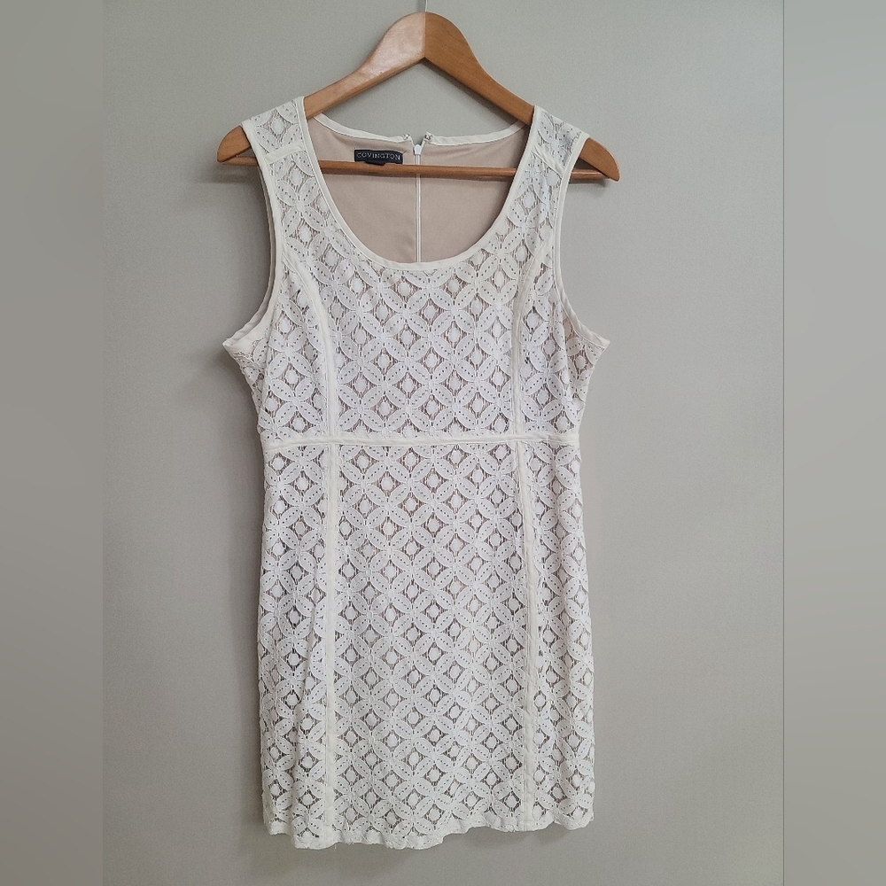 Covington Dress . Cream / White / Tan
